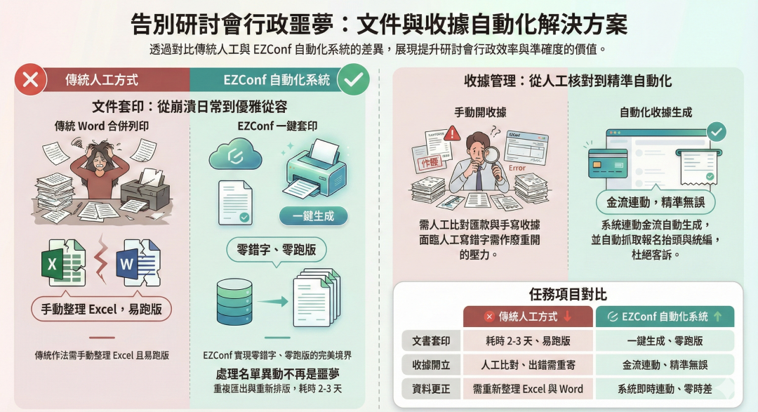 告別繁瑣文書：各式文件套印與收據自動化