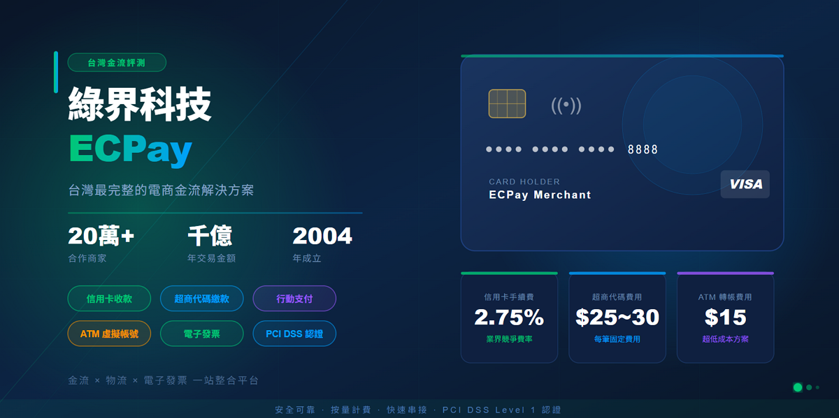 台灣最完整的電商金流解決方案推薦 - 綠界科技 ECPay